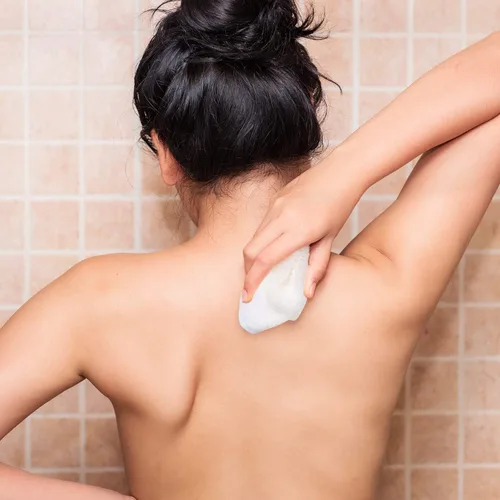 Miniatura 5 de Tatuo 5 paños exfoliantes para el rostro y el cuerpo, tejido de toalla para el baño, exfoliante, masaje, paño de baño para mujeres y hombres, 10.63