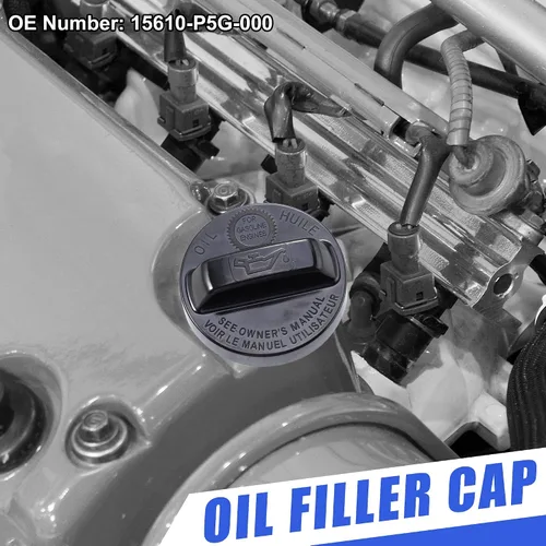 Miniatura 2 de X AUTOHAUX Tapa del depósito de combustible del motor, tapa de tapón de llenado de gasóleo, reemplazo 15610-P5G-000 para Honda Accord 2008-2013