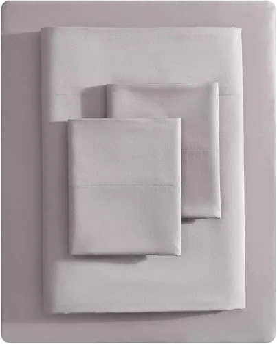 Miniatura 19 de Vera Wang - Juego de sábanas Queen, ropa de cama de lujo de algodón satinado, 800 hilos, juego de ropa de cama suave y lisa (Beige, Queen)