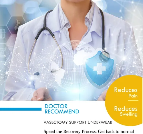 Miniatura 5 de Ropa interior de vasectomía con 2 paquetes de hielo frío para apoyo testicular y alivio del dolor calzoncillos micromodal suaves y transpirables