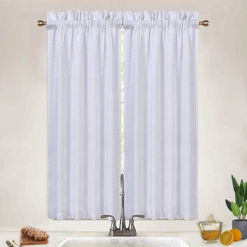 Miniatura 18 de CAROMIO - Cortina para cocina, cortina texturizada, cortinas para ventana de baño, varios tamaños