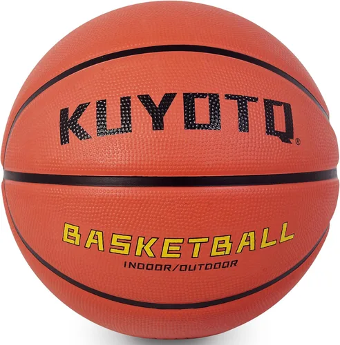 KUYOTQ Kids Toddler Youth Adult Size 3/4/5/6/7 Basketball 22/25.5/27.5/28.5/29.5" Thickened Rubber or Faux Leather Indoor Outdoor Basketball for