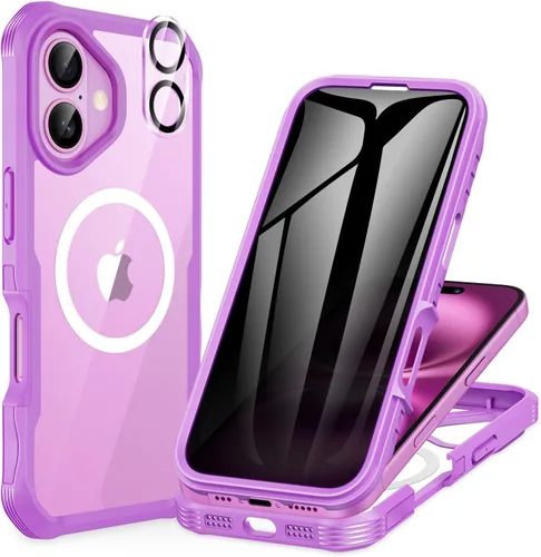 Miniatura 123 de CENHUFO Funda de privacidad para iPhone 11 Pro, funda de cuerpo completo con protector de pantalla de privacidad de vidrio templado 9H integrado