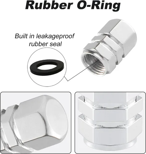 Miniatura 3 de Alpmosn Tapones de Vástago de Válvula de Neumático de Aluminio, Cubiertas de Válvula de Rueda para Auto, Cubierta de Neumático a Prueba de Polvo