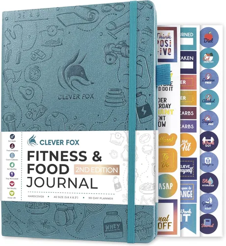 Miniatura 7 de Clever Fox Diario de fitness & Food – Planificador de nutrición y entrenamiento para mujeres y hombres – Libro de registro de ejercicio de dieta