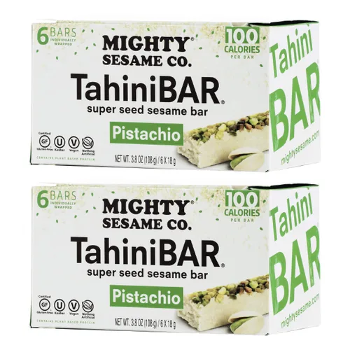 Miniatura 5 de Mighty Sesame TahiniBars (vainilla, paquete de 6 unidades de 2) barra de 100 calorías, sin gluten, veganas, nada artificial, kosher
