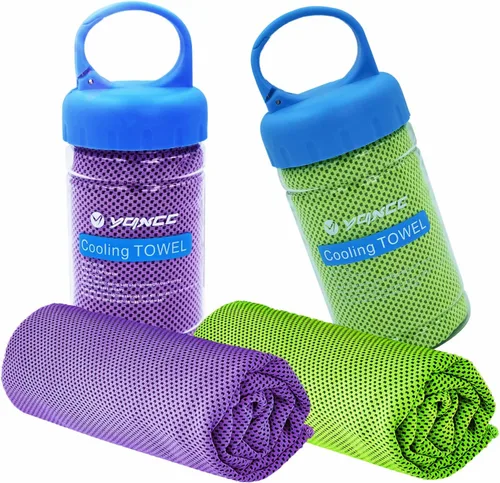 Miniatura 15 de YQXCC Paquete de 2 toallas de enfriamiento (47 x 12 pulgadas) toalla de hielo para cuello, toalla suave y transpirable, toalla fresca de microfibra