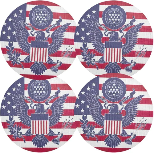 Miniatura 32 de Agender Pride Flag Round Placemats 15 Inch Seasonal Table Mats Decorative Table Mats for Home Kitchen Holiday Decoration