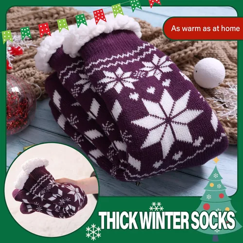 Miniatura 4 de Dosoni - Calcetines para mujer con forro polar suave y cálido invierno