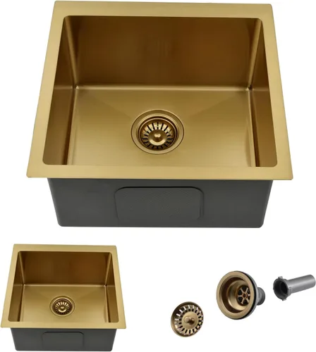Miniatura 11 de Fregadero de cocina de montaje inferior de 22 pulgadas, fregadero de acero inoxidable de montaje inferior de 22 x 16 pulgadas, calibre 18, hecho a