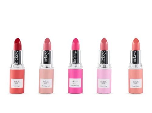 Hickey Colección Fashion Week de lápiz labial, juego de 5 piezas de repuesto (Mile High, traje de cumpleaños, paseo de la vergüenza, Beach Babe,