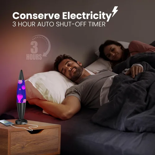 Miniatura 9 de JAMBO Lámpara hermosa de 16 pulgadas con cera, luz nocturna relajante para decoración del hogar, extra alta, lámpara para sala de estar, oficina
