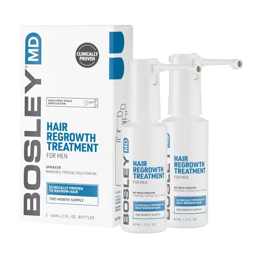 Miniatura 12 de BosleyMD Spray de minoxidil al 2%, tratamiento de adelgazamiento/laca para el cabello para la pérdida de cabello y el crecimiento del cabello