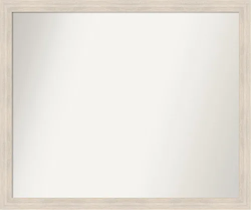 Miniatura 278 de Amanti Art Espejo de baño blanco para sobre el fregadero, 30 x 35 pulgadas, espejo de tocador rectangular estrecho de Eva de oro blanco, marco