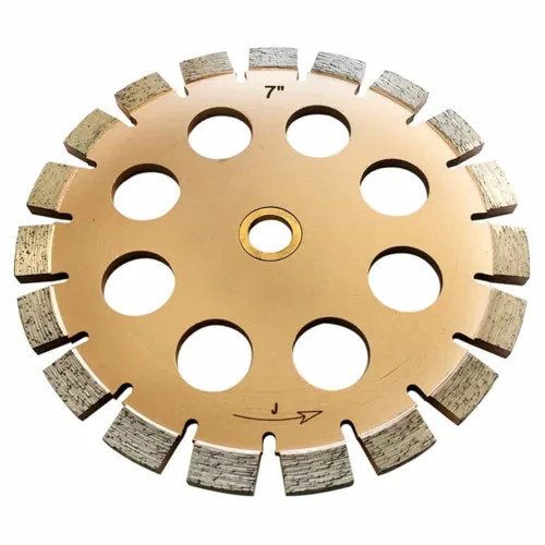 Miniatura 16 de Hoja de punto de inserción estilo sándwich de diamante de 4 pulgadas para extracción de juntas de mortero, ancho de segmento de doble capa de 1/4