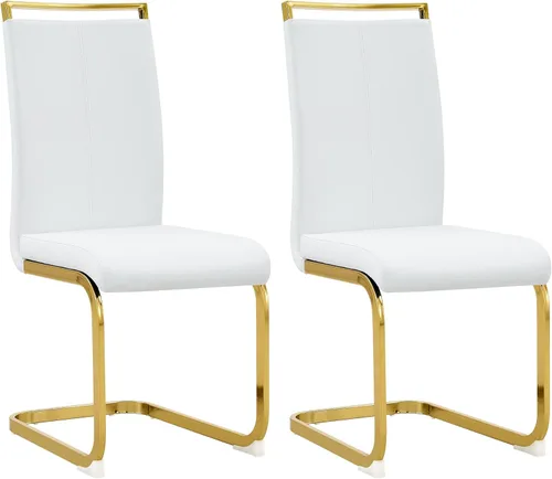 Miniatura 41 de Baysitone Juego de 6 sillas de comedor modernas, sillas laterales de comedor, sillas de cocina con asiento acolchado de piel sintética y respaldo