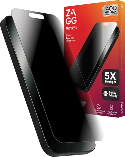 Miniatura 46 de ZAGG Glass Elite - Protector de pantalla para iPhone 16 Pro, 5 veces más fuerte, bordes reforzados, vidrio templado ultra fuerte, resistente a