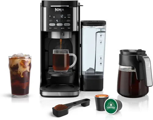 Ninja | Cafetera de goteo | Máquina de café DualBrew Pro caliente y helada | Uso con cápsulas de café K-Cup | 3 estilos de preparación (clásico,