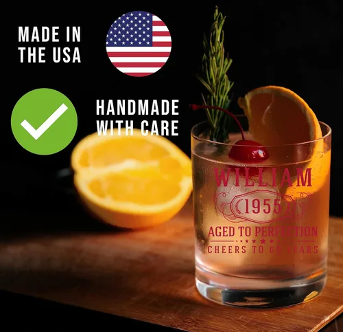 Miniatura 4 de Vaso de whisky impreso personalizado de 11 onzas, regalos personalizados para hombres, él, día del padre, taza de cóctel con nombre personalizado