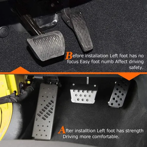 Miniatura 3 de JL Pedal Muerto, Pedal Muerto Gladiator Lado Izquierdo Reposapiés Compatible con Jeep Wrangler JL/Gladiator JT 2018 2019 2020 2021 2022 2023