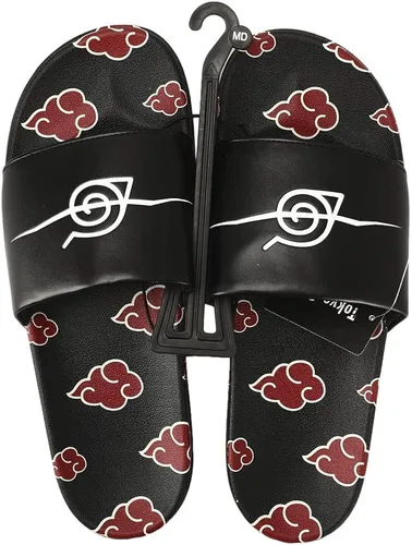 Miniatura 5 de Naruto Shippuden Akatsuki Red Cloud Symbol - Sandalias para hombre Negro
