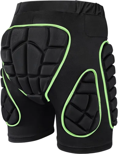OHMOTOR® - Pantalones cortos acolchados para esquí, snowboard y patinaje para mujeres y hombres, protector de almohadilla para las nalgas,