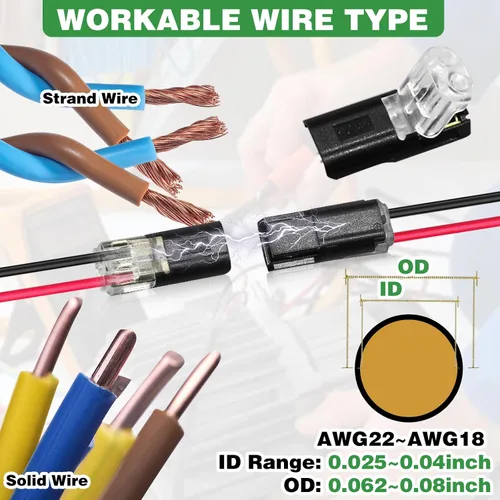 Miniatura 5 de 20 piezas conectores enchufables de doble cable, conectores de tira de luz LED, 2 pines, conectores de tira de luces LED, conector de cable de bajo