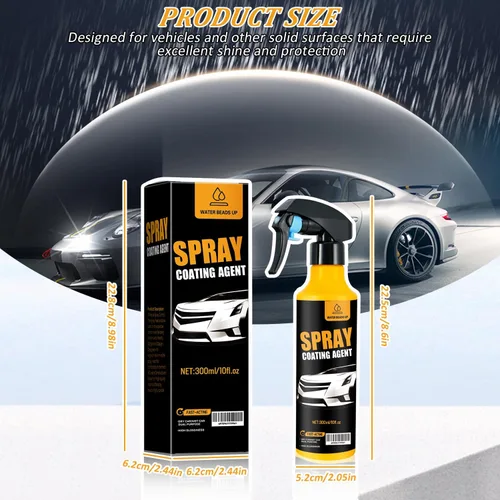 Miniatura 7 de Kit de aerosol de revestimiento nano para automóvil de 10.1 fl oz, revestimiento de cerámica nano hidrofóbico, protección de pintura automática