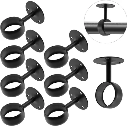 Miniatura 13 de Antrader Paquete de 4 soportes de acero inoxidable de 1.26 pulgadas de diámetro para armario, barra de soporte, soporte de tubería, soporte