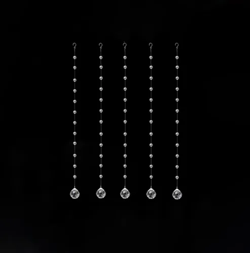 Miniatura 3 de Cuentas de cristal transparente, hebras de cuentas de vidrio, decoración colgante para arco de boda, centros de mesa, cortina, candelabro, puerta