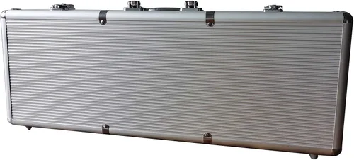 SEETOOOGAMES 500pcs Capacity Empty Aluminum Poker Chip Case Only