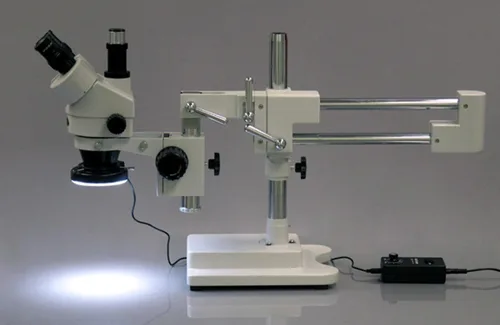 Miniatura 4 de AmScope Iluminador de luz de anillo de microscopio LED-60 de 60 LED con caja de control y adaptador