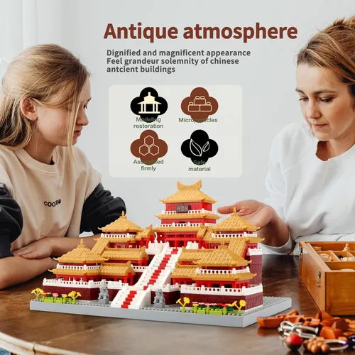 Miniatura 2 de Juego de bloques de construcción de arquitectura china, Epang Palace, 3050 piezas, juguetes creativos, el mejor regalo para adultos y niños a partir