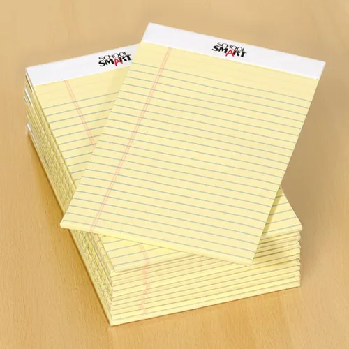Miniatura 2 de School Smart Bloc de notas jurídicas junior, 5 x 8 pulgadas, 50 hojas cada una, canario, paquete de 12