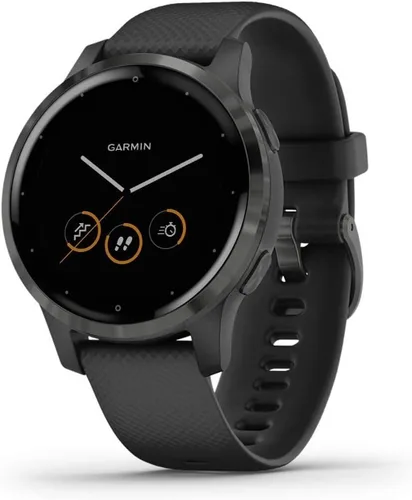 Reloj inteligente Garmin vivoactive 4 con GPS, características de música, monitoreo de energía corporal, entrenamientos animados, sensores de Negro