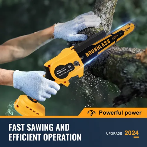 Miniatura 3 de Mini motosierra inalámbrica de 8 pulgadas para batería Dewalt 20V MAX alimentada por electricidad (SIN batería), motosierra eléctrica, motosierra