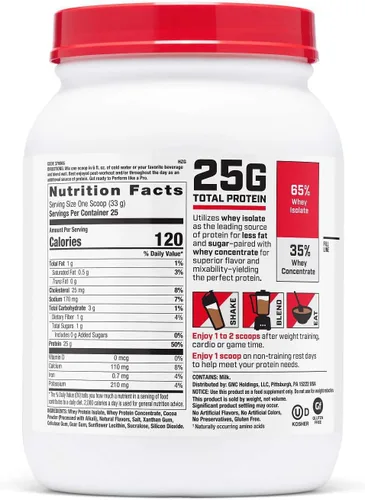 Miniatura 2 de GNC Pro Performance 100% Proteína de Suero en Polvo 2.0, Absorción Rápida para Fuerza Muscular y Recuperación, Chocolate, 25 Porciones