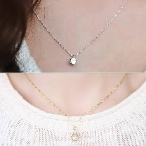 Miniatura 7 de SANNIX Paquete de 50 cadenas de collar chapadas en plata, paquete de cadena de cable para hacer joyas plateado y dorado
