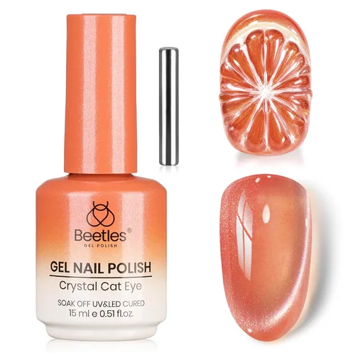 Miniatura 78 de Beetles - Esmalte de uñas de gel ultravioleta semipermanente sin HEMA de alto brillo para manicura francesa y arte de uñas, frasco a juego, blanco