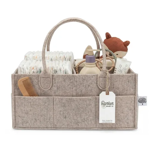 Miniatura 16 de Parker Baby Co.: organizador de pañales para bebé, contenedor para dormitorio de bebé, organizador de automóvil para pañales y toallitas para bebés