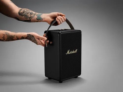 Miniatura 4 de Marshall Tufton - Altavoz Bluetooth portátil, negro y latón