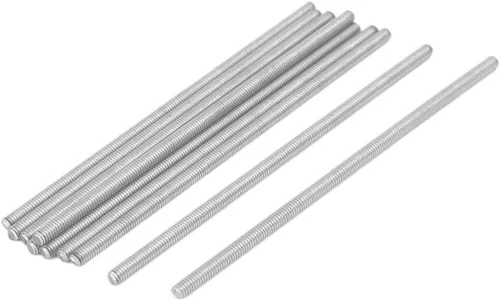 Miniatura 26 de uxcell M3 x 2.362 in 0.020 in Pitch 304 Varillas totalmente roscadas de acero inoxidable barra 10 piezas