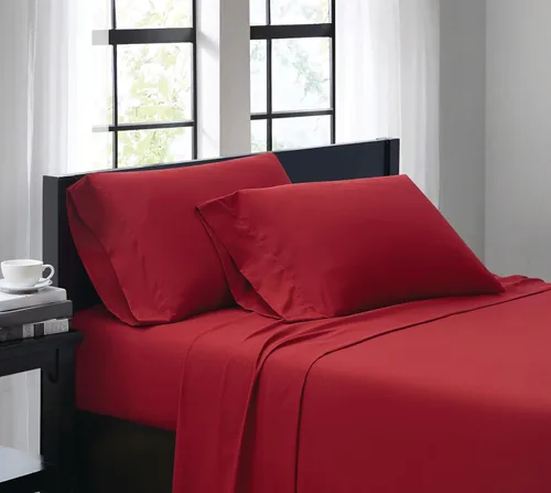 Miniatura 13 de TRULY SOFT Everyday - Juego de sábanas de poliéster turquesa de 4 piezas, tamaño matrimonial, color sólido, ropa de cama para adultos, certificado