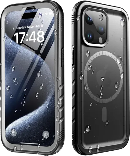 Miniatura 24 de Cozycase Funda Compatible con iPhone 12 Pro Max Funda Impermeable, Protector de Pantalla Integrado, Funda Protectora de Cuerpo Completo, Funda Negro
