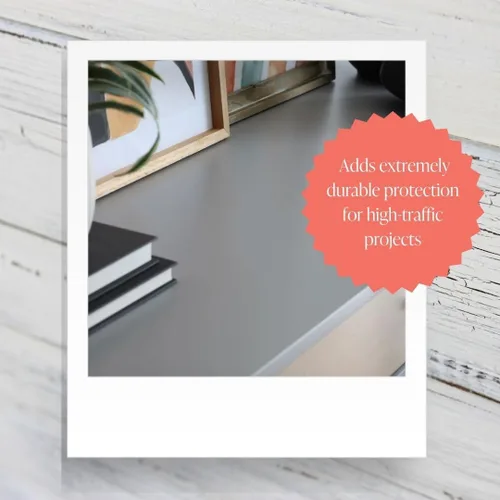 Miniatura 4 de Capa Transparente Pinta (16 onzas) – Capa Superior de Satén Transparente Ecológica para Pintura de Muebles de Madera Estilo Tiza, Acabado