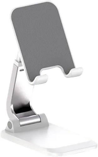 Miniatura 10 de VALINK Soporte de teléfono celular para escritorio ajustable en ángulo de altura Soporte de teléfono de metal de aluminio resistente, soporte Negro