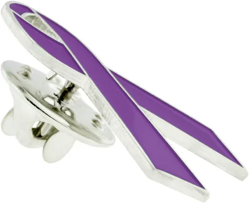 Miniatura 55 de PinMart Awareness - Pin de solapa esmaltado – Pin de cinta chapado en níquel y oro – Cinta de prevención y conciencia – Broche de joyería con parte