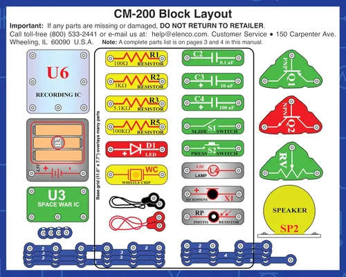 Miniatura 9 de Kit de circuitos electrónicos Snap Circuits 203 de Electronics Discovery