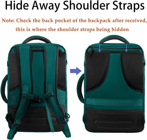 Miniatura 69 de MATEIN - Mochila de viaje extragrande de 10.56 galones, mochila de viaje ampliable apta para aerolíneas, para viajeros de fin de semana, hombres
