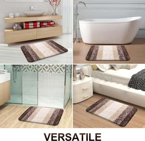 Miniatura 9 de OLANLY Juego de 2 alfombras de baño y alfombras de baño ombré, tamaño de alfombra de baño 24 x 16 pulgadas y juego de alfombras de baño 30 x 20 + 24